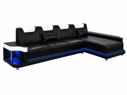 Ecksofa form schwarz weiß - ecksofa,