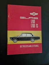 Betriebsanleitung Glas Goggomobil 1700 1700 TS Original Von November 1965