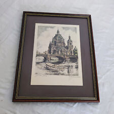 Kolorierter Kupferstich Berlin Wunderschöne alte Ansicht von Berlin. Signiert.