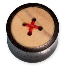 Holz Ohr-Plug Knopf Button