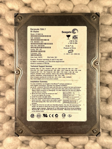 Festplatte seagate 80gb - festplatte,