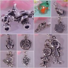 ♥ Charm Anhänger Quad Auto Boy Girl Junge Mädchen Delfin Marienkäfer Stetson ♥ 