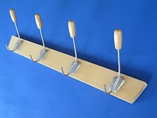 Wand-Garderobe 60cm Metall/Holz 4 Haken 60/70er Rockabilly Vintage Retro