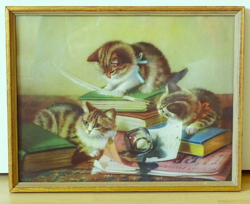 Altes antikes katzen bild - katzen, für