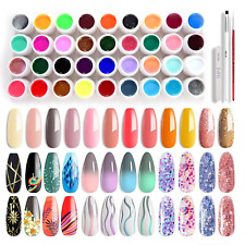 36 Farben UV Nagellack Set,  Nagelgel Farbgel Mit 2 Nail Pinsel Für Gelnägel, Ge