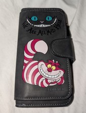 NEU Geldbörse Portemonnaie Grinsekatze Dunkelgrau 