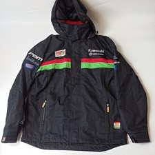 Vintage Kawasaki Motorrad Racing Jacke Large Logo Spellout - Größe L