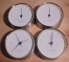 Set Uhr Barometer Hygrometer Thermometer,  Georg Jensen Desingn 1990 ger