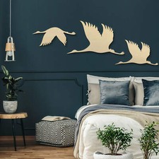 Holzkunst Pappel - Kraniche -