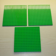 LEGO ® 3 x Bauplatten 16 x 16 Noppen grün  Bauplatte / Grundplatte