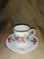  Mokka 1: Mokkatässchen Sammeltasse mit Untere, Rosenthal Selb Bavaria, Rose 