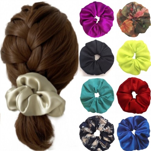 Scrunchie haargummi - 1x, 2x
