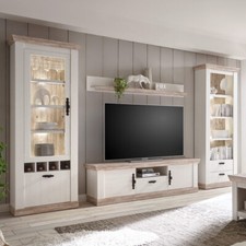 Landhaus Wohnwand weiß