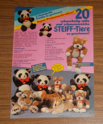 Seltene werbung vintage steiff - werbung,