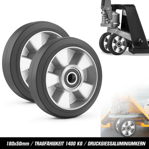 Hubwagen lenkrolle gummi - 2x,