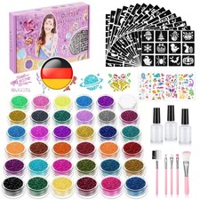 Glitzer Tattoo Set Kinder 36