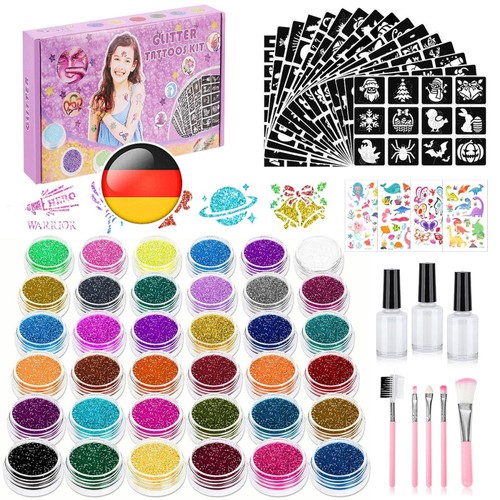 Glitzer tattoo set - glitzer,