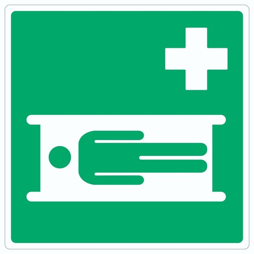 Krankentrage symbol aufkleber - krankentrage,