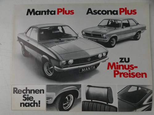 Opel manta plus ascona - plus,