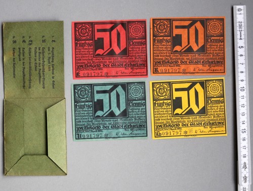 Notgeld stadt erfurt scheine - notgeld, 4