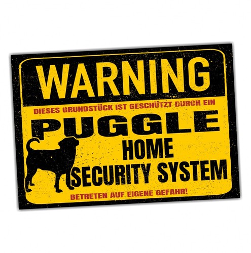 Schild puggle mops - mops, mix