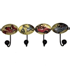 Vintage Wandgarderobe 4 Haken