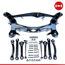 NEU HINTERACHSE ACHSTRÄGER für MERCEDES W124 W-124 BUCHSEN + Kraft QUERLENKER