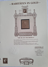 Die blaue Mauritius Briefmarke  - Raritäten in Gold