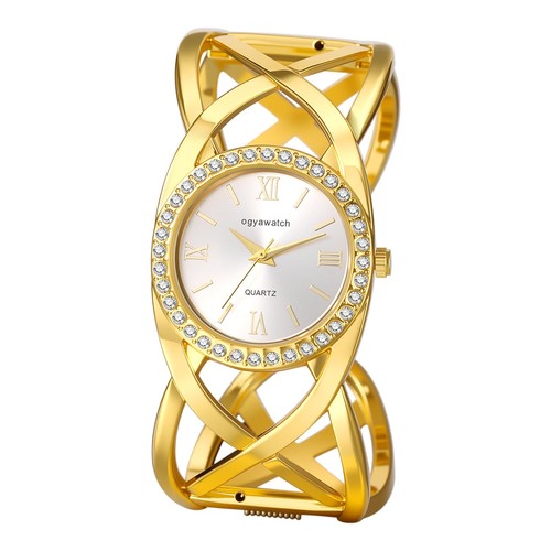 Damenuhr offen armreif uhr - offen,