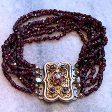 Armband Granat breit