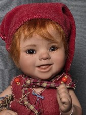 Petra Damm   Künstlerpuppe Petra 2005 Porzellan Puppe Zwerg Baby  Sammlerstück