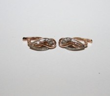 Russische Rotgold Ohrringe 585