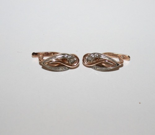 Russische rotgold ohrringe 585 - russische,