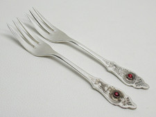 2 Kuchengabeln roter Stein Ostfriesenmuster R & B Robbe Berking 90 ver. ║ E80