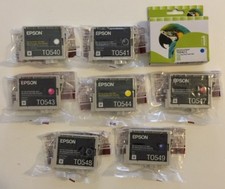 8x Epson T0540 T0541 T0542 T0543 T0544 T0547 T0549 Epson Stylus R800 R1800