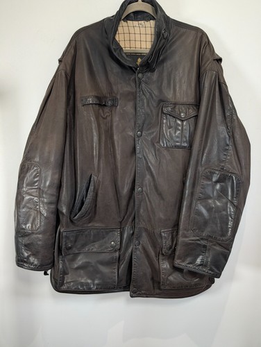 Barbour bushman lederjacke - bushman,