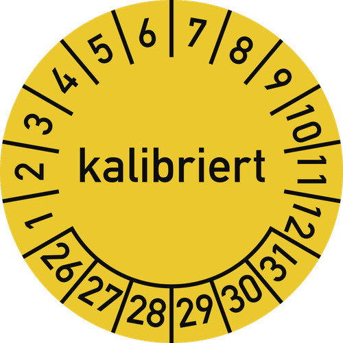Prüfplakette kalibriert 2026