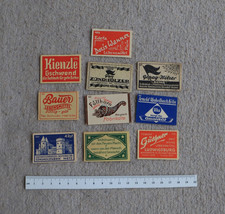 10 alte deutsche Zündholzetiketten, Ludwigsburg u.a.