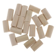 20x Natur Holzperlen Rund