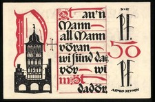 Notgeld Lübeck 1921, ½ Mark