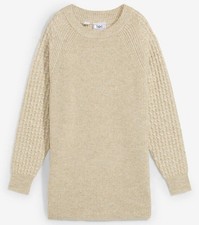 Neu Warmer 2-in-1 Umstands Stillpullover Gr 32/34 New Khaki Langarm Strick-Pulli