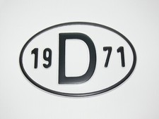 D-Schild 1971 Alu geprägt