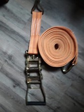 50 mm Spanngurt Ratschenschnallen 2 Klauenhaken 14 m orange sehr gut