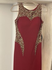 Ballkleid, Rot Gold