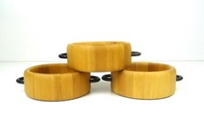 SELTENES SET AUS DREI SNACKSCHALEN AUS ZEDERNHOLZ DANISH MODERN MID CENTURY VON DIGSMED