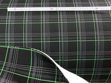 Karo Stoff Bezugsstoff für VW Golf GTI Sitze Hell-Grün Schotten (21,36 EUR/m²)