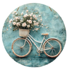 Dekoratives Holzschild 20cm Fahrrad, Dekoschild Blumen, vintage Dekoration
