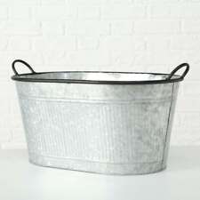 Deko Pflanztopf Cottage Metall Zink Pflanztopf Blumen Blumentopf 60 cm breit