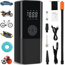 LCD Elektrische Akku Luftpumpe Auto Fahrrad Reifen Druckluft Kompressor 150PSI