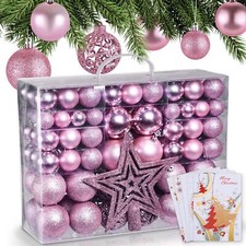 Weihnachtskugeln Christbaum Kugeln 128 teiliges Set Box Weihnachts Schmuck Deko